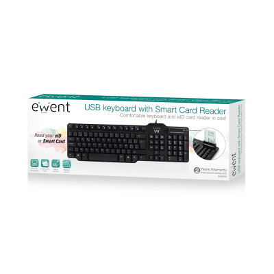 Ewent Azerty USB Keyboard met eID lezer (EW3250)